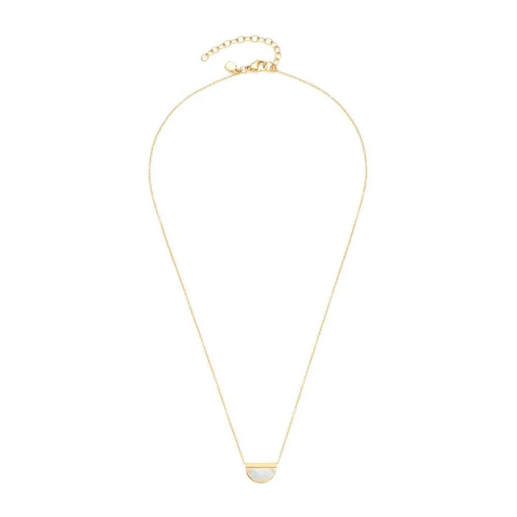 JEWELS BY LEONARDO Collana Ofira In Acciaio Dorato Con Perle Di Cristallo Bianco – Lunghezza Regolabile 42-47 Cm