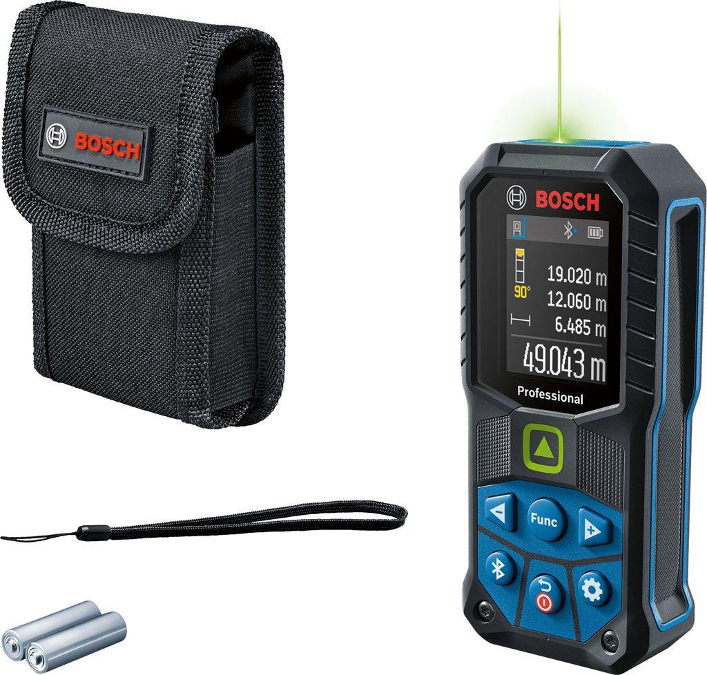 Bosch Laser-Entfernungsmesser GLM 50-27 CG mit 2 x 1,5 V Produktbild