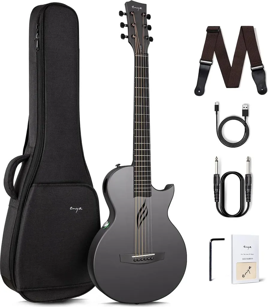 Enya Nova Go SP1 Noir - Guitare Acoustique Connectée en Fibre de Carbone