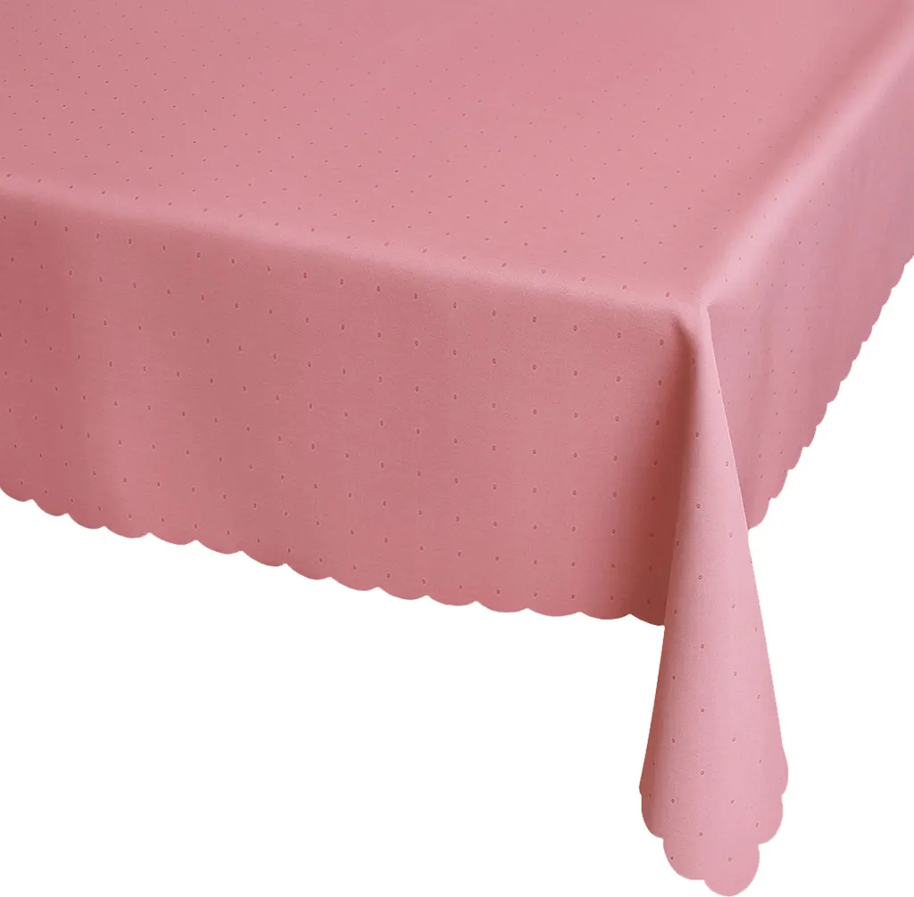 Tovaglia 130 x 225 cm in rosa scuro per tavolo da pranzo e cucina