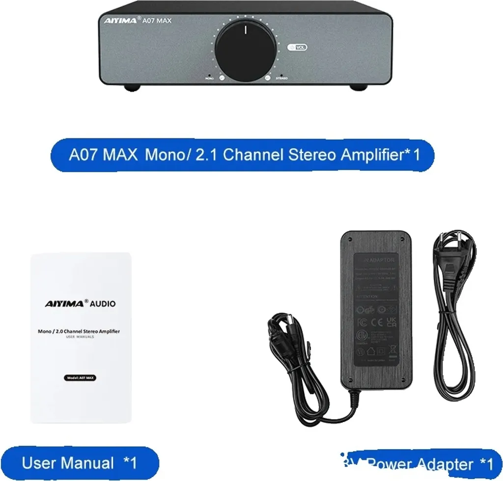 Amplificateur AIYIMA A07 MAX pour Enceintes Passives Salon et Bureau