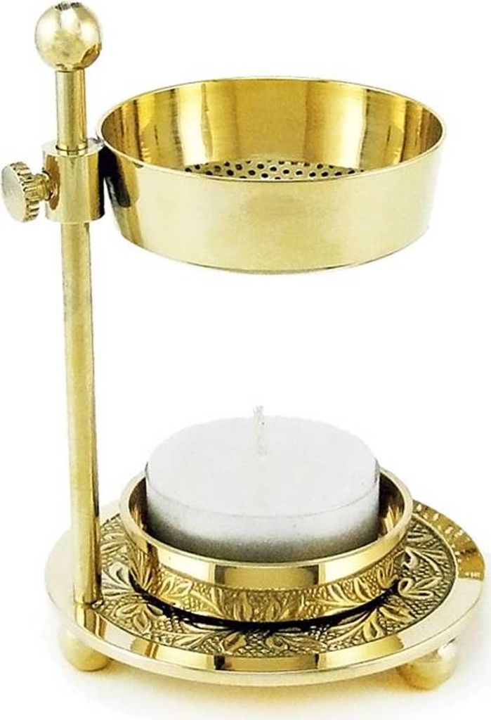 2x 2912/1598 Weihrauchständer Teelicht Messing Handarbeit Räucherset Geschenk