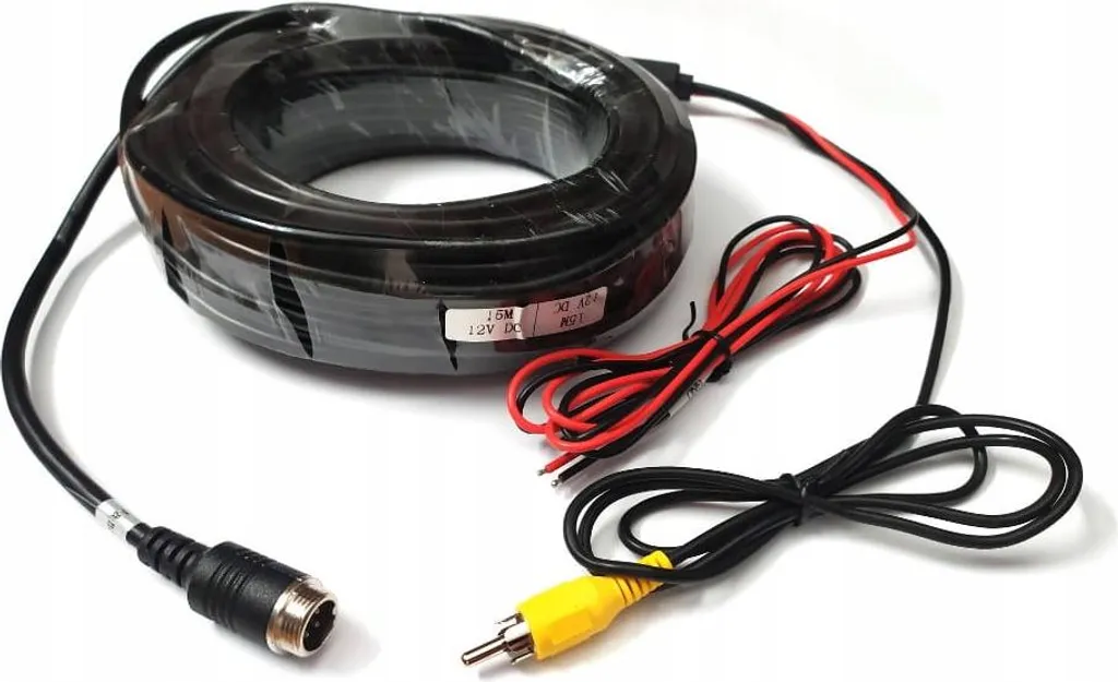 Câble pour caméra de recul 10m connectique 4 broches vers RCA pour camping-car