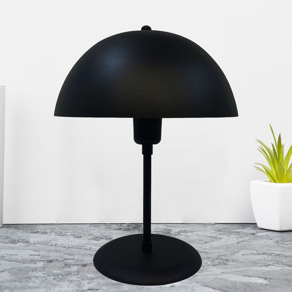 Tischlampe I Lipeo I Ø 30, Mushroom Lamp, Tischleuchte, Schwarz Pilzlampen
