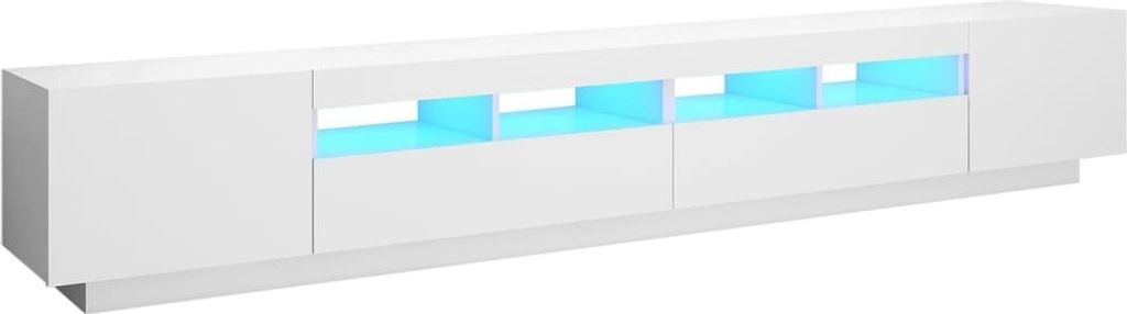 vidaXL Armoire TV avec lampes LED blanc 260x35x40cm Image du produit 