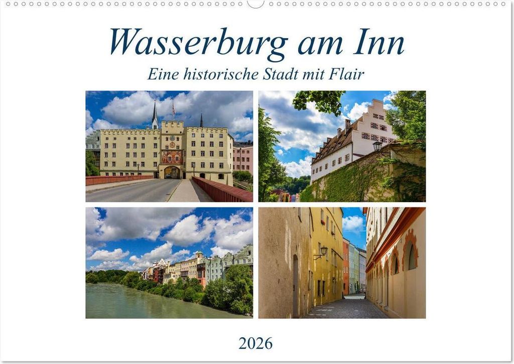 Wasserburg am Inn (Wandkalender 2026 DIN A2 quer), CALVENDO Monatskalender