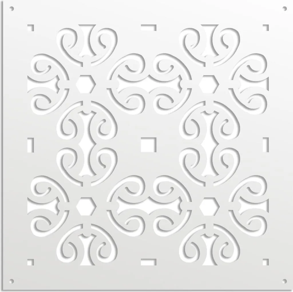 OLD KEY - Pannello in PVC traforato - Parasole 98x98 cm bianco