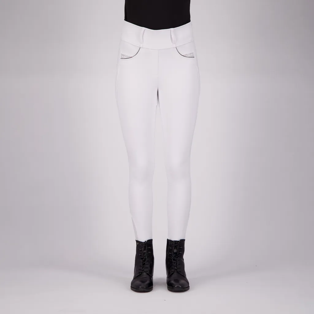 Pantalon de concours blanc Euro-Star ERMaxima Full Grip taille 42 femme
