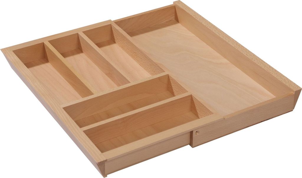 Besteckeinsatz Holz, Schublade 40-60cm, Besteckkasten ausziehbar