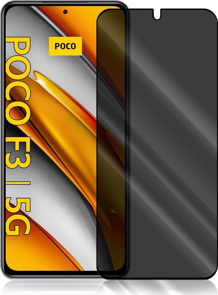 Anti Spy Panzer Folie für Xiaomi Poco F3 / Mi 11i Privacy Displayschutzfolie Sichtschutz Glasfolie Schutzglas