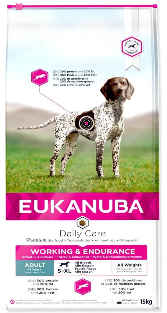 Eukanuba Endurance 15 kg : Évitez la Perte de Poids des Chiens Actifs