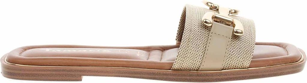 Tamaris Damen Pantoletten 1-27100-42 400 Farbe: Beige Größe: 39