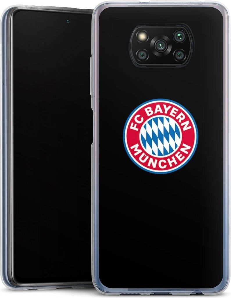 DeinDesign Handyhülle für Xiaomi Poco X3 Pro Silikon Hülle Case Smartphone Schutzhülle FC Bayern München Logo Offizielles Lizenzprodukt