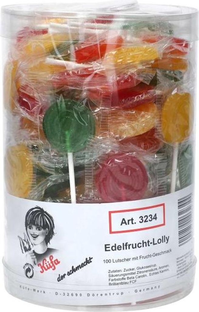 Küfa Edelfrucht Lolly Lutscher mit Fruchtgeschmack 100 Produktbild 