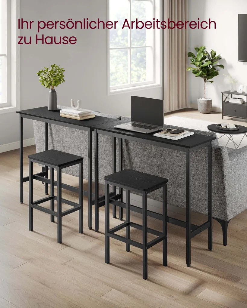 Table de bar compacte et mange-debout pour cuisine étroite 100x40x90 cm