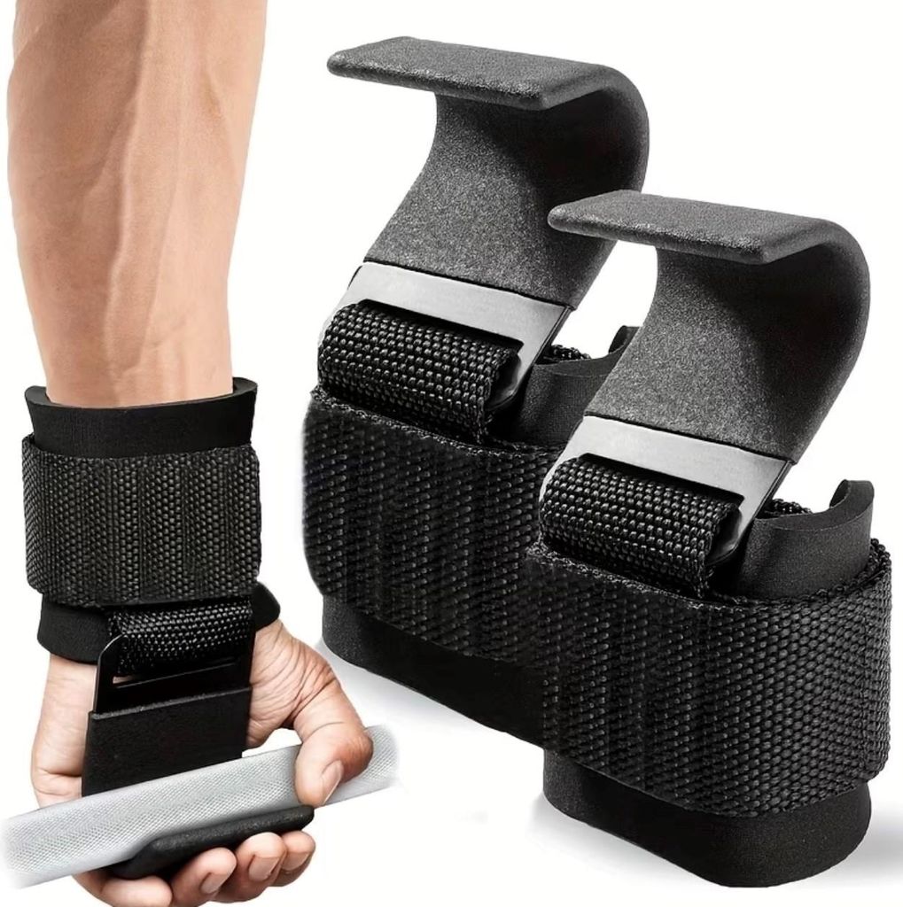 alpas Zughaken Zughilfen für Krafttraining - für Kreuzheben, Bodybuilding mit Handgelenkschutz - Fitness, Grip Zughilfe, Zughilfen Gym für Männ...