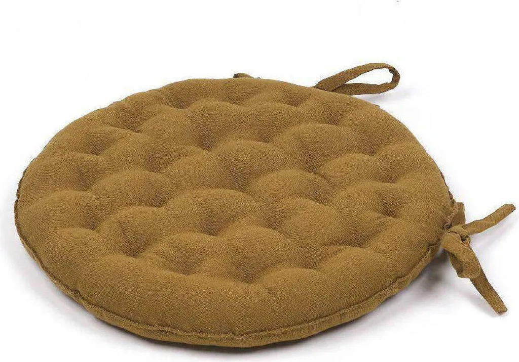 Coussin d'assise rond pour chaise et tabouret, coton Secession 37 cm