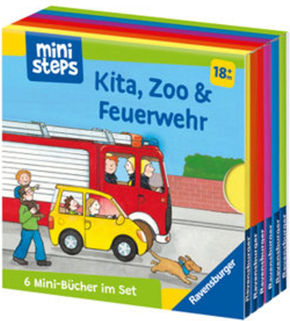 ministeps: Mein erster Bücher-Würfel: Kita, Zoo und Feuerwehr (Bücher-Set)