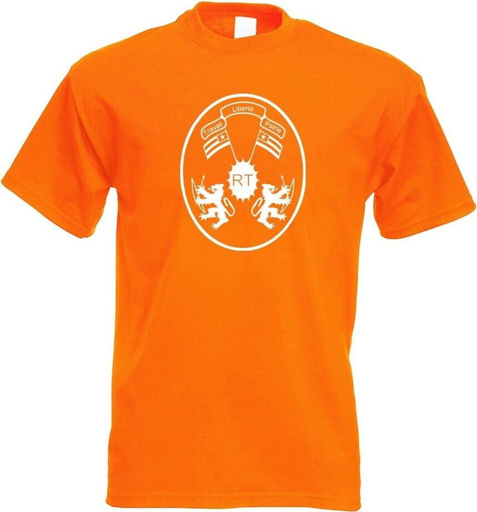 Kiwistar - T-Shirt - orange - Togo Wappen Motiv Bedruckt Funshirt Design Print - mit Motiv Bedruckt - Funshirt Design - Sport - Freizeit - Herren - L