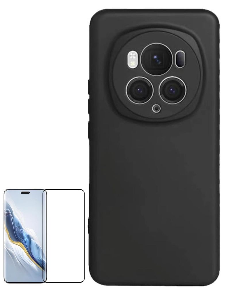 Per Honor Magic 6 Pro Custodia in silicone TPU nero + Immagine del prodotto 