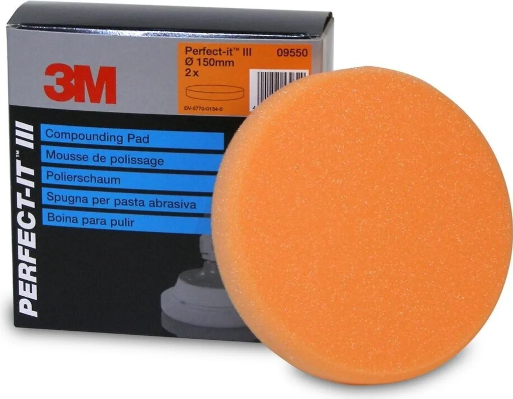 Éliminez les Rayures : 2 Éponges de Polissage 3M 09550 Orange Ø150mm