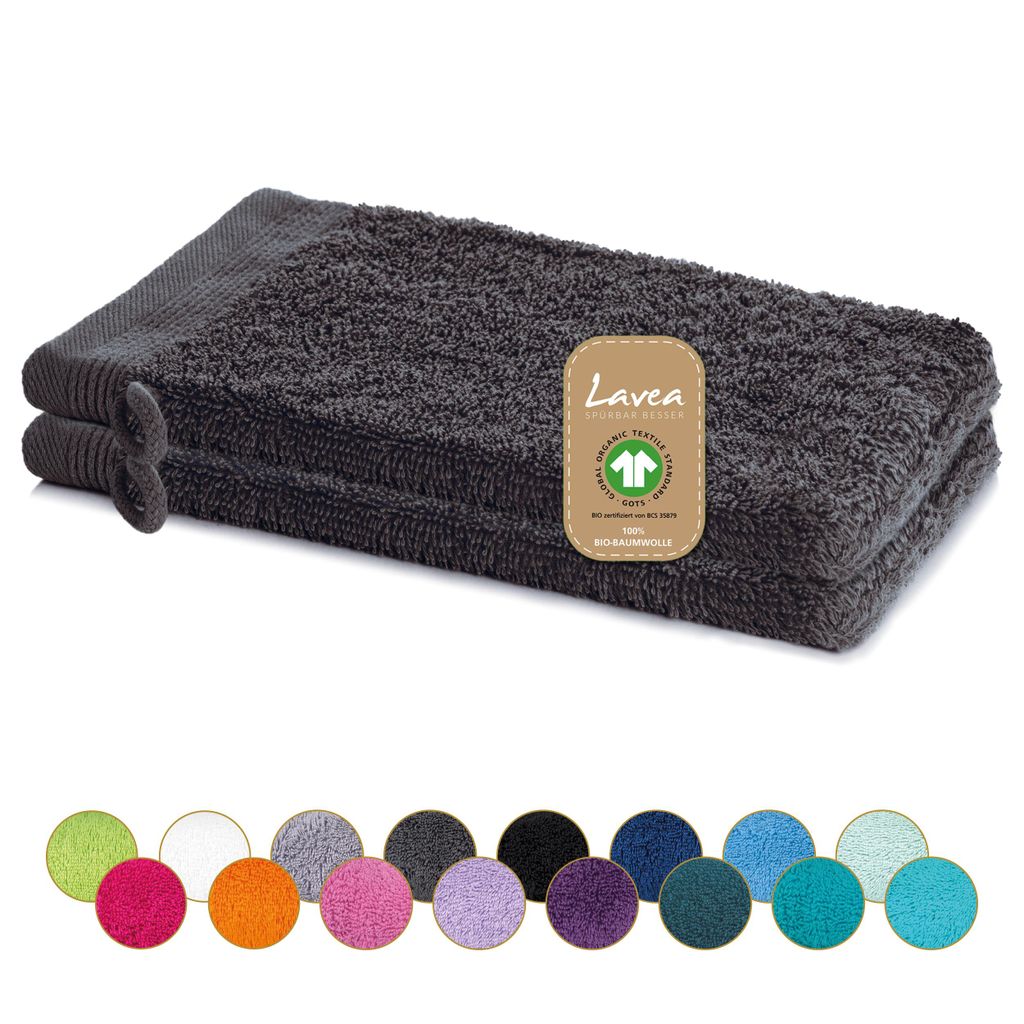 Zestaw 2 sztuk rękawic do mycia Lavea®, 16x22 cm, 100% Zdjęcie produktu 