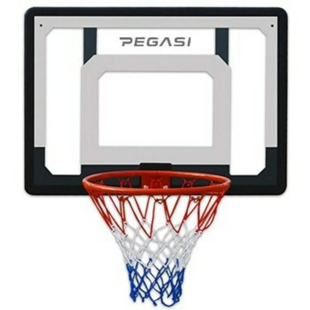 A basketball backboard and net.