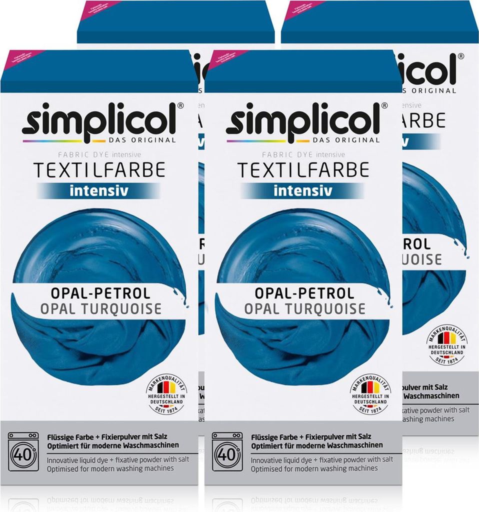 Simplicol Textilfarbe intensiv Opal-Petrol - Einfaches Produktbild 