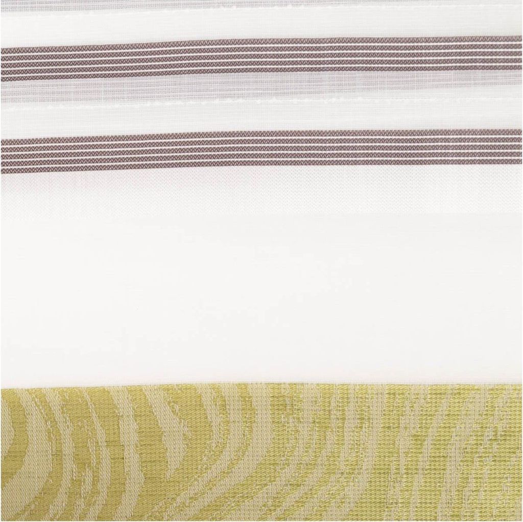 Gardinenstoff Dekostoff Jacquard-Streifen Wellen grün 1,50m Breite