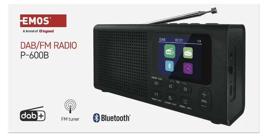 Radio Numérique DAB+ sans Grésillements EMOS E0090 avec Bluetooth et Écran - 14