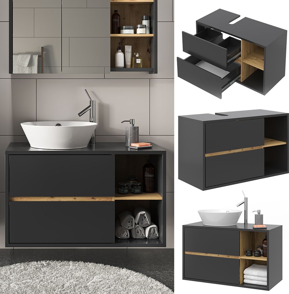 Vicco Waschbeckenunterschrank Viola, 100 x 60 cm, Produktbild 2