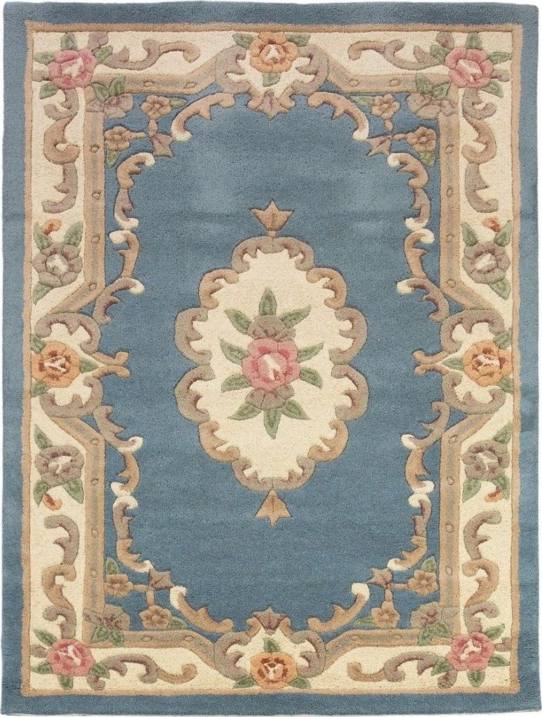 150x240 cm Ręcznie tuftowany dywan Lotus premium Blue Zdjęcie produktu 