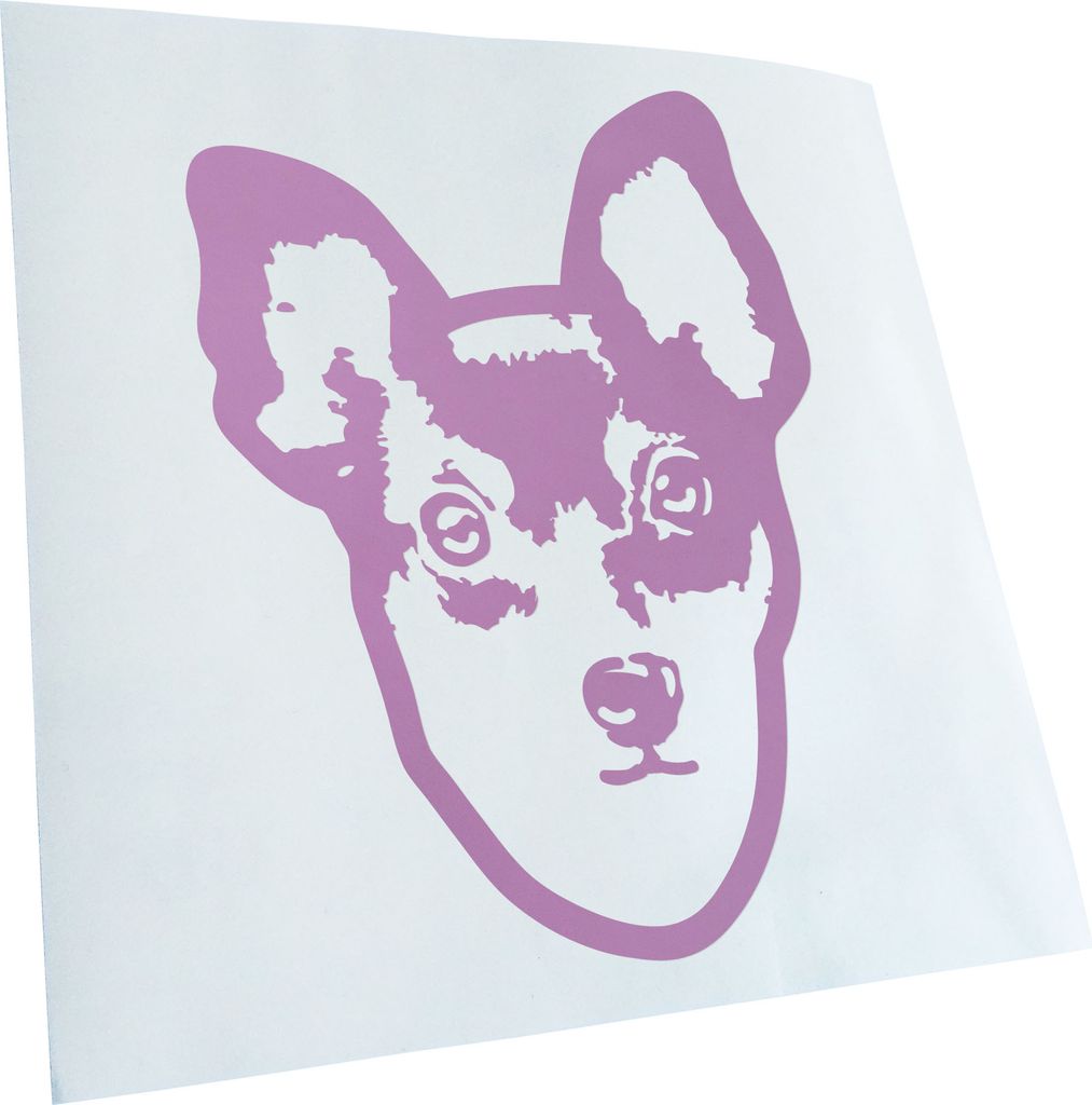 Kiwistar - Autoaufkleber - Toy fox terrier Hund - Flieder - 60x43cm - Aufkleber für Auto, Laptop, Fahrrad, LKW, Motorrad mehrfarbig JDM Decal Racing