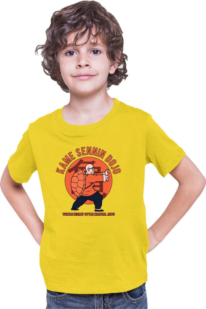 Kinder T-Shirt Dragon Anime Manga Ball Z Master Roshi 016, 3-4 Jahr - 104 / Gelb
