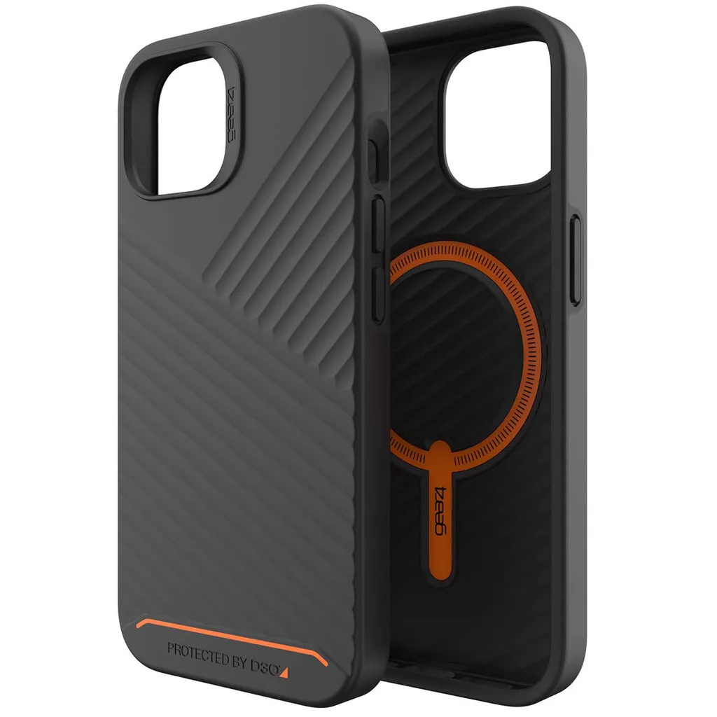 Coque iPhone 14 Gear4 Hard Case - Finition Plastique Noir Mat