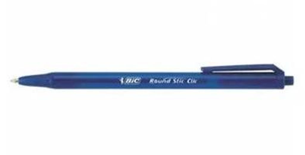 BIC Round Stic Clic, balpen met clip, blauw, 20 stuks, Productafbeelding 