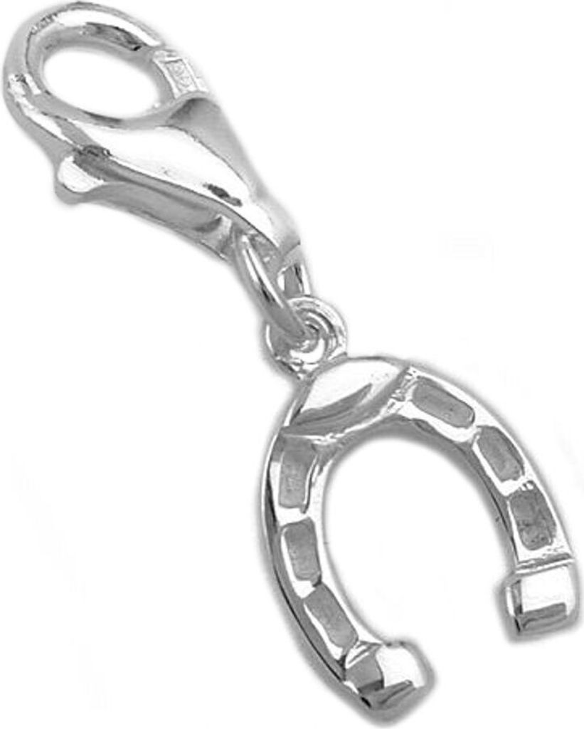 Anhänger Charm Charms Einhänger Hufeisen 925 Silber für Damen Silberanhänger