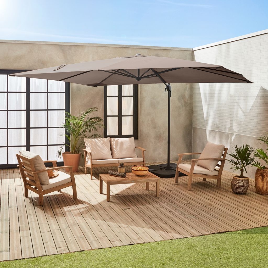 Rechteckiger Sonnenschirm 3 x 4 m Antibes Kaufland.de