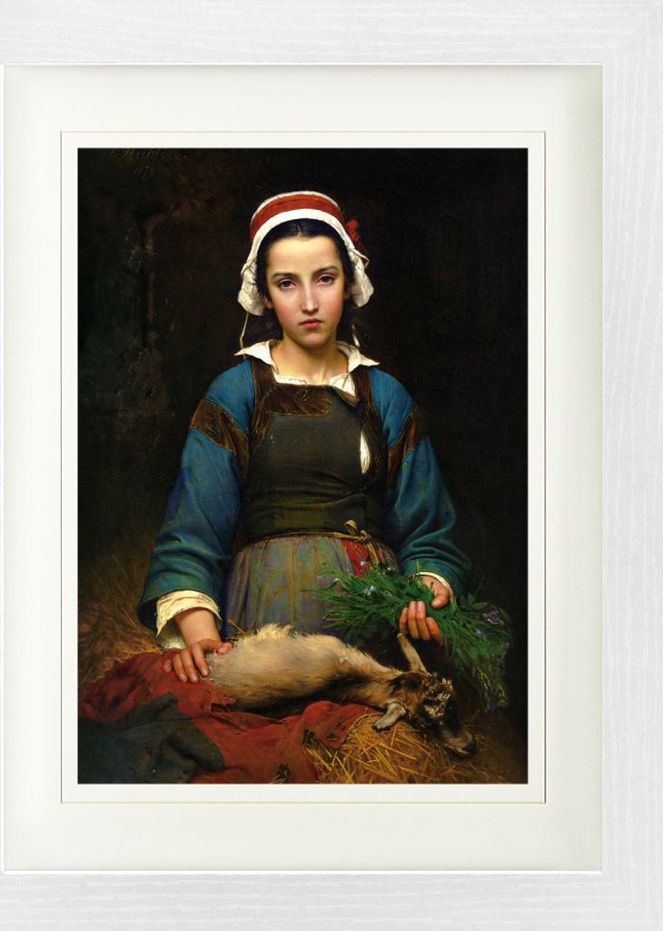 Emile Auguste Hublin Gerahmtes Bild Mit Edlem Passepartout | Wand-Bilder | Im Bilderrahmen - A Friend In Need, 1879 (40 x 30 cm)