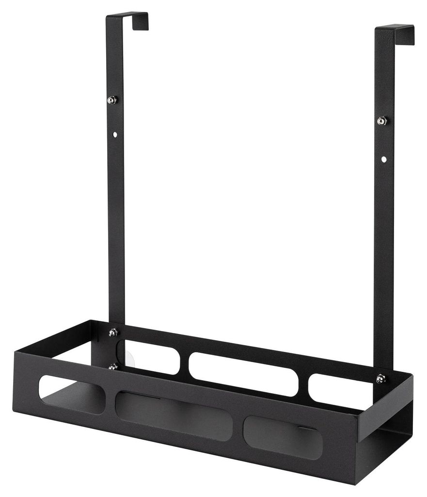 Duschablage - Hängeregal - Zum Einhängen über die Duschwand - Ohne Bohren - Metallrahmen - ABS-Kunststoff - Schwarz