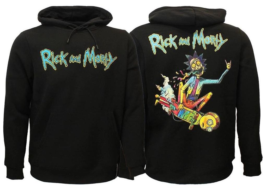 Rick & Morty Acid Rick Hoodie Pullover Pullover Schwarz - Produktbild 