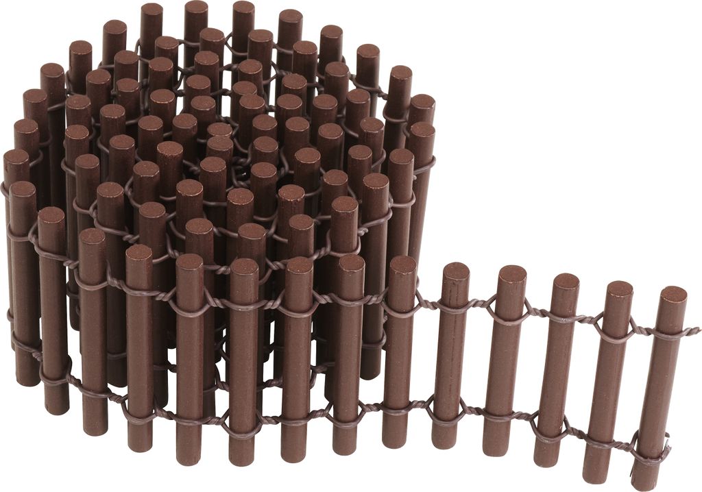 VBS Rundholz Zaun 80 x 5 cm Braun Holzzaun Gartenzaun Dekoration Outdoor