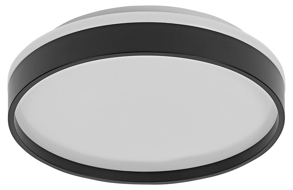 OSRAM LED-Deckenleuchte, 16W, 3000K, 1000lm, warmweiß, IP20, schwarz, Ø30cm