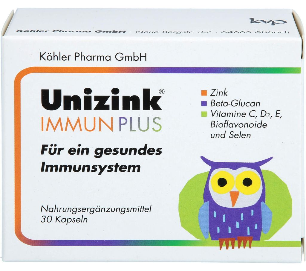 Unizink Immun Plus Kapseln für ein gesundes Immunsystem, 30 St. Kapseln
