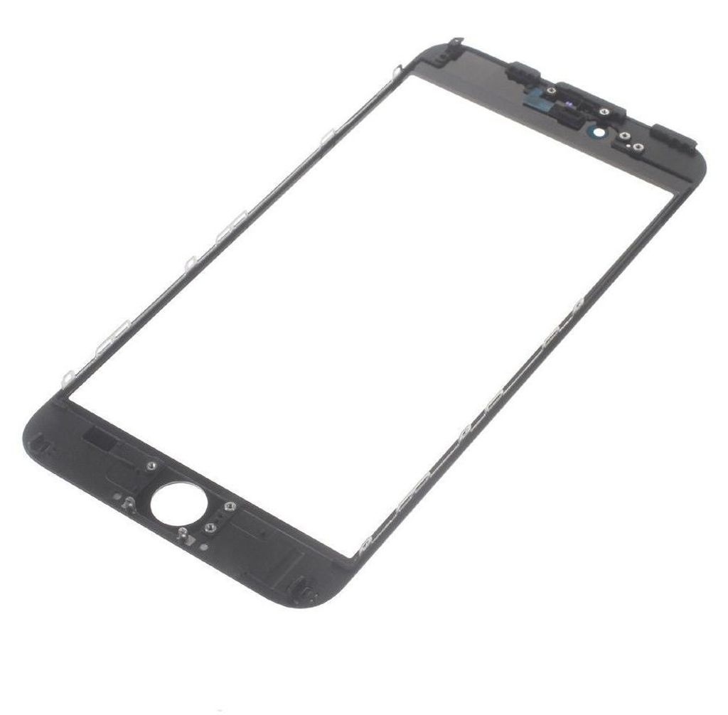 Glaslinse für iPhone 6s Plus auf Rahmen mit OCA-Schicht, kaltgepresst, Schwarz, 3 in 1