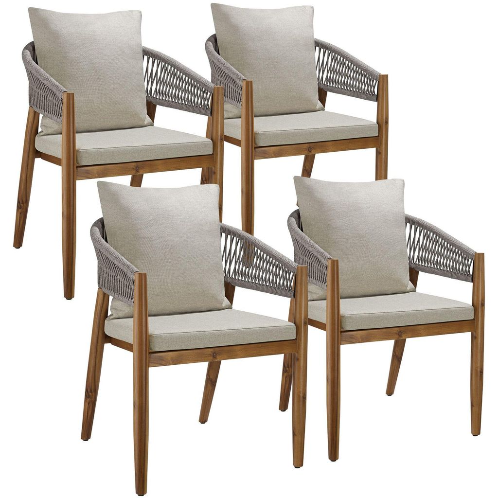 Zahradní židle tectake® o rozměrech 59x58x76,5 cm, vyrobená Obrázek produktu 