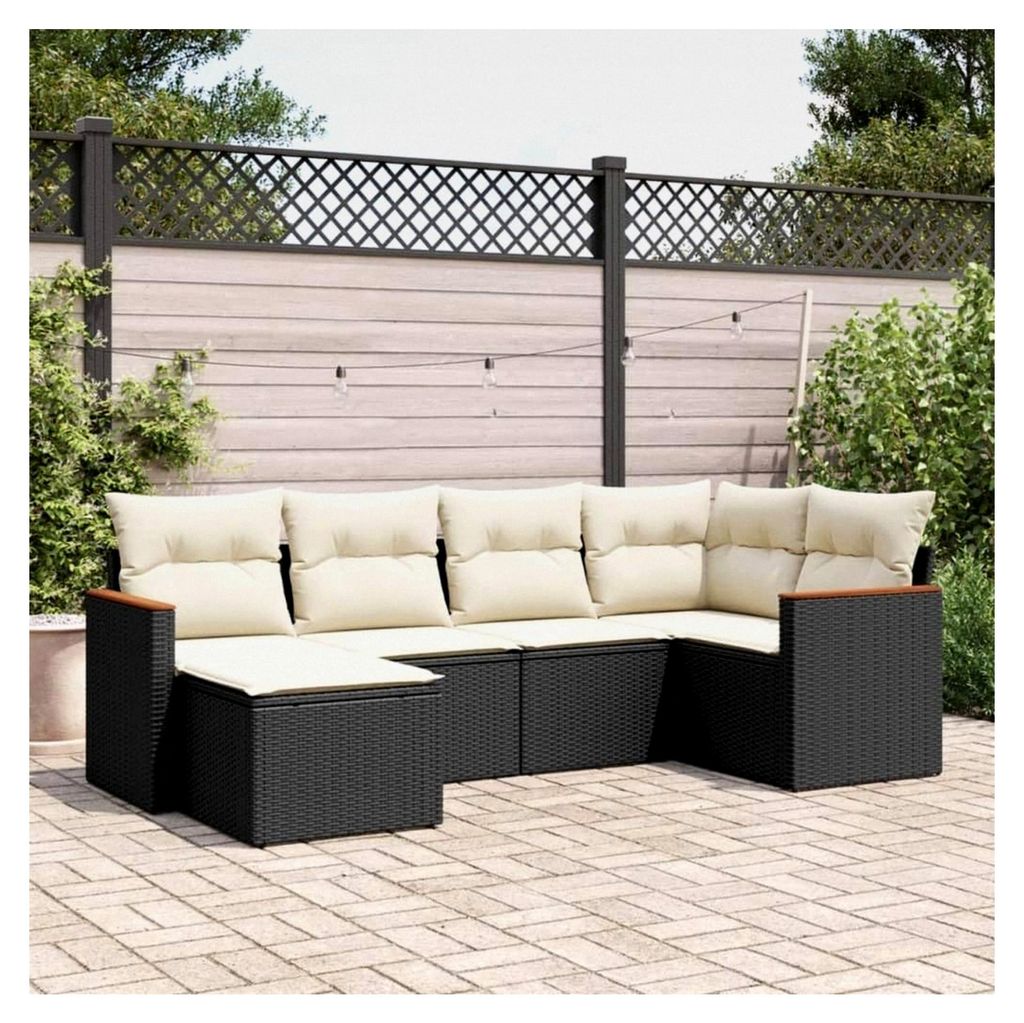 Gartenlounge für Balkon mit Stauraum, Rattan Sofa, Ecklounge, klein, Outdoor Sitzecke, Loungemöbel, Gartensofa, Ecksofa, Balkonmöbel, Rattansofa...