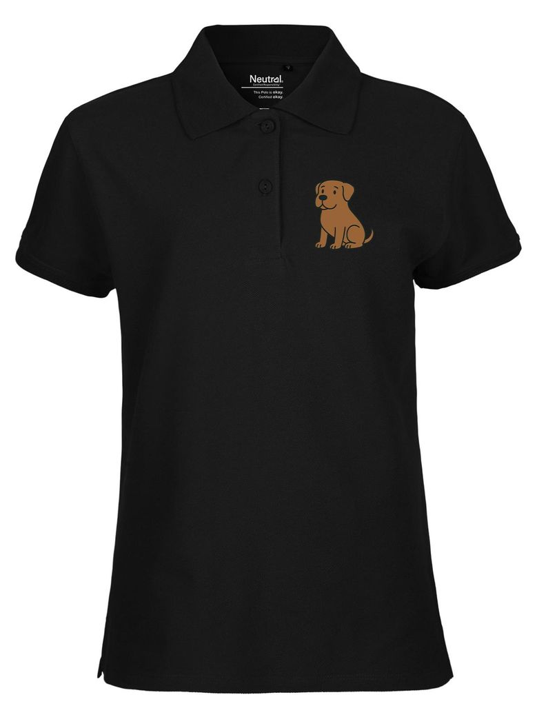 Huuraa Damen Polo Shirt Boerboel Comic Boeri XXL Black Bio Baumwolle Fairtrade Poloshirt Geschenkidee