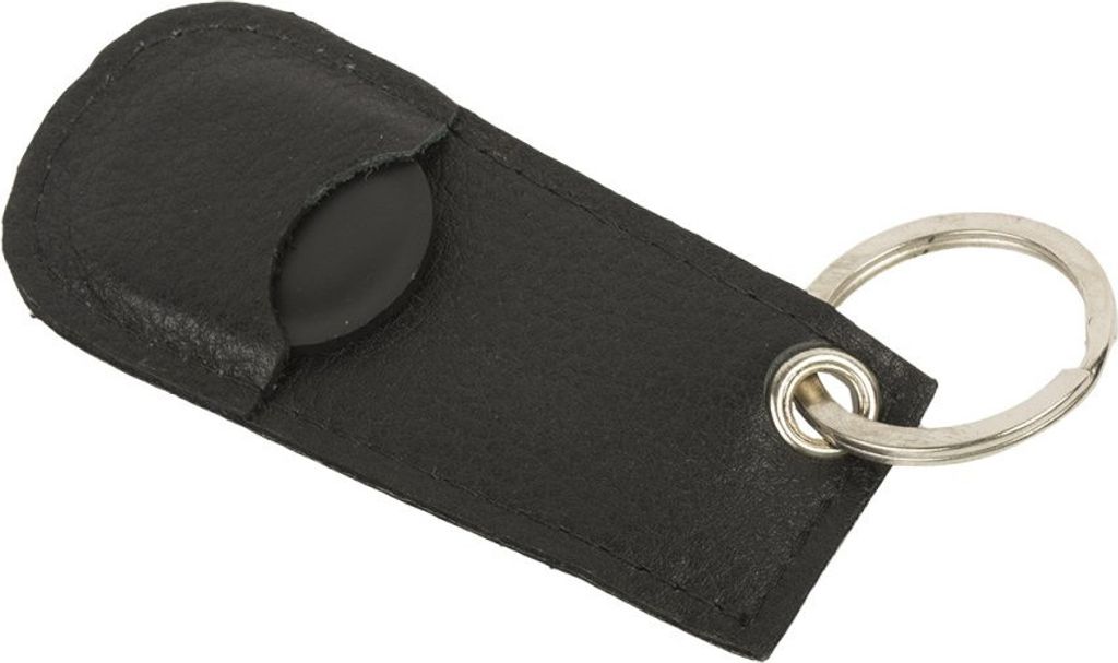 Schlüsselanhänger Leder mit Einkaufschip schwarz Produktbild 