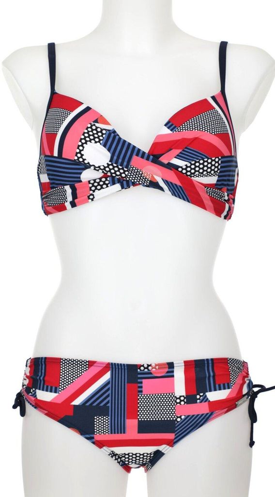 SUNMARIN Damen Bikini - blau/rot blau/rot 42D